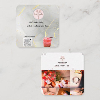 Elegant Candle Business Card | Soul Candles Studio