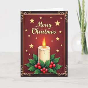 Elegant Candle Christmas Card