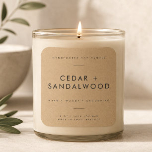 Elegant Candle Rustic Kraft Branding Label