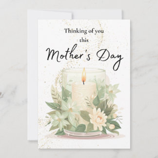Elegant Candle Sympathy Card for Mother’s Day