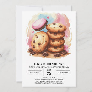 Elegant Candyland Sprinkles Cookies Birthday Invitation