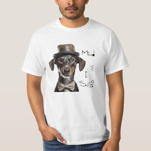 Elegant Canine Couture: Dapper Dog in a Top Hat (Front)