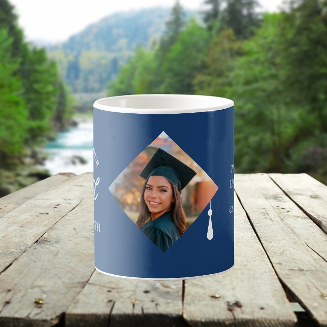Elegant Cap Topper Custom Graduate Photo Keepsake Coffee Mug (Elegant Cap Topper Custom Graduate Photo Keepsake Coffee Mug )