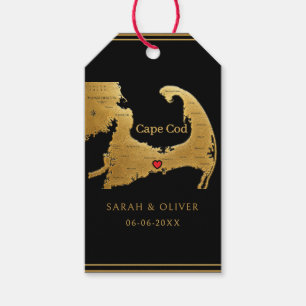 Elegant Cape Cod Map Wedding  Gift Tags