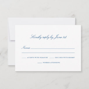 Elegant Cape Cod Number Attending RSVP Card
