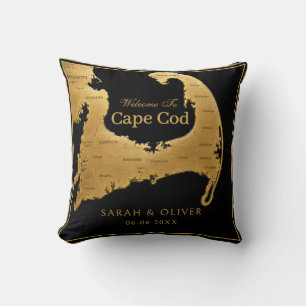 Elegant Cape Cod welcome map Cushion