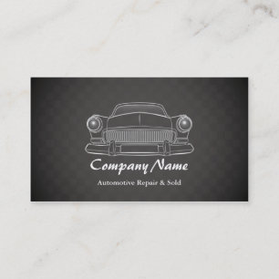 Elegant Car Retro Automotive Repair business cards