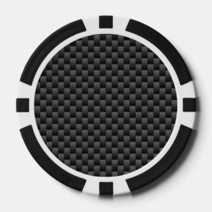 Elegant Carbon Fiber Style Print Background Poker Chips