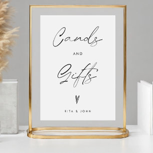 Elegant Cards and Gift Favour Wedding Table Sign