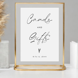Elegant Cards and Gift Favour Wedding Table Sign
