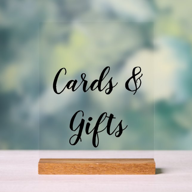 Elegant Cards and Gifts Acrylic Sign (Neutral)