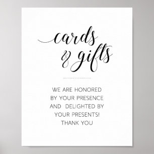 Elegant Cards and Gifts Table Wedding Sign