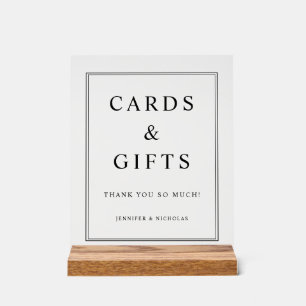 Elegant Cards And Gifts Wedding Acrylic Sign