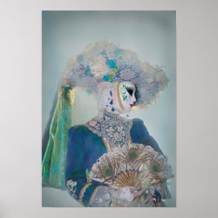 Elegant Carnival Costume, Venice Poster