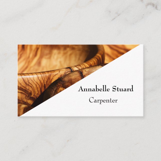 Elegant Carpenter Business Card (Front)