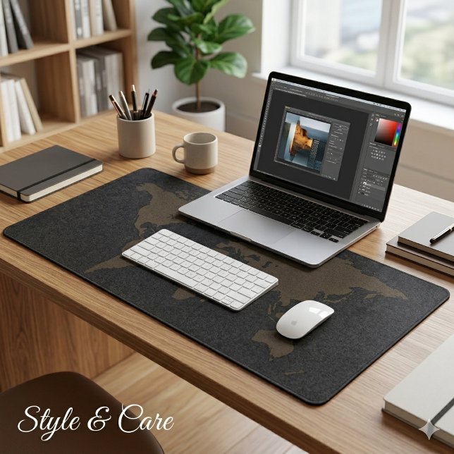 Elegant Cartographic Desk Mat for Desks (Elegant Cartographic Desk Mat for Desks)