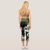 Elegant Casablanca White Oriental Lilies Capri Leggings (Back)