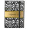 Elegant Case black white Damask Gold add Name