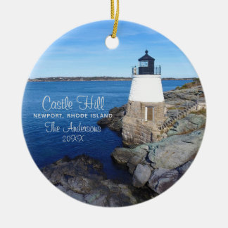 Elegant Castle Hill Lighthouse Ceramic Tree Decoration