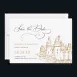 Elegant Castle Once Upon A Time Fairy Tale Wedding Save The Date<br><div class="desc">Can be customised to suit your needs.

// Looking for matching or complementary items? Other stationery from the set available in the ‘collections’ section of my store.

// Need help customising your design? Got other ideas? Feel free to contact me (Zoe) directly.</div>