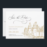 Elegant Castle Once Upon A Time Fairy Tale Wedding Save The Date<br><div class="desc">Can be customised to suit your needs.

// Looking for matching or complementary items? Other stationery from the set available in the ‘collections’ section of my store.

// Need help customising your design? Got other ideas? Feel free to contact me (Zoe) directly.</div>