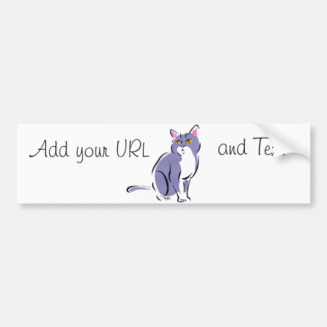 Elegant Cat Bumper Sticker (Front)