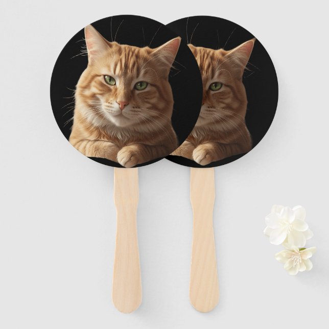 Elegant Cat Fan – Cool Style with Feline Flair (Front and Back)