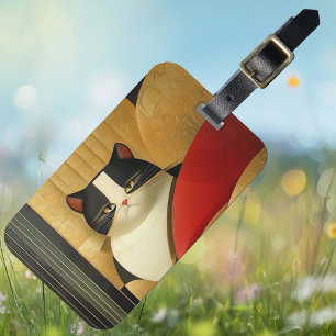 Elegant Cat  Luggage Tag