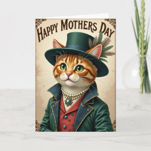 Elegant Cat Mothers Day Card