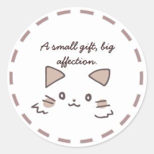 Elegant Cat Stickers - Personalized Giftシール