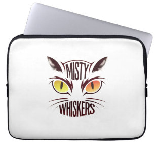 Elegant Cat Whiskers Laptop Sleeve