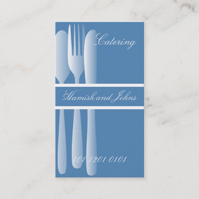 Elegant catering business card (Front)