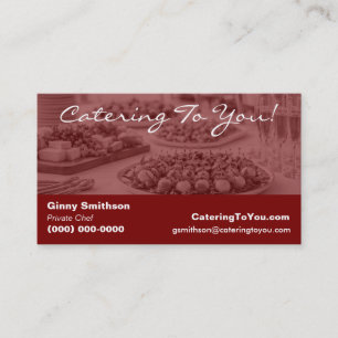 Elegant Catering Food Service & Private Chef Business Card