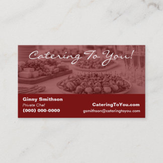 Elegant Catering | Food Service & Private Chef Business Card