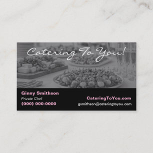 Elegant Catering Food Service & Private Chef Business Card
