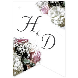 Elegant Catholic Bridal Shower Floral banner