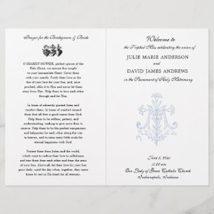 Elegant Catholic Latin Mass Wedding Marian Program