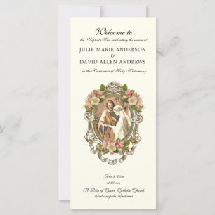 Elegant Catholic Latin Mass Wedding Program