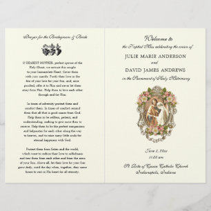 Elegant Catholic Latin Mass Wedding Program