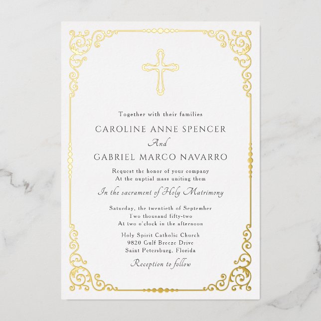 Elegant Catholic Mass Wedding (Front)