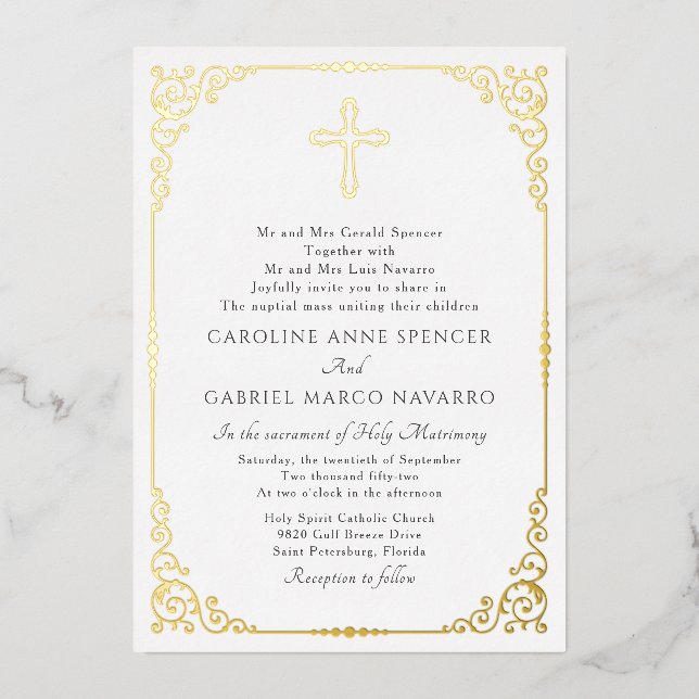 Elegant Catholic Mass Wedding (Front)