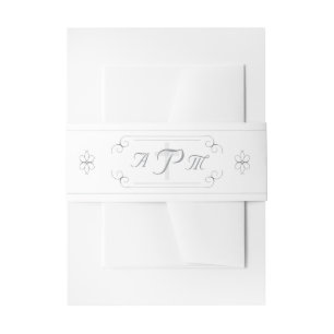 Elegant Catholic Monogrammed Wedding Belly Band Invitation Belly Band