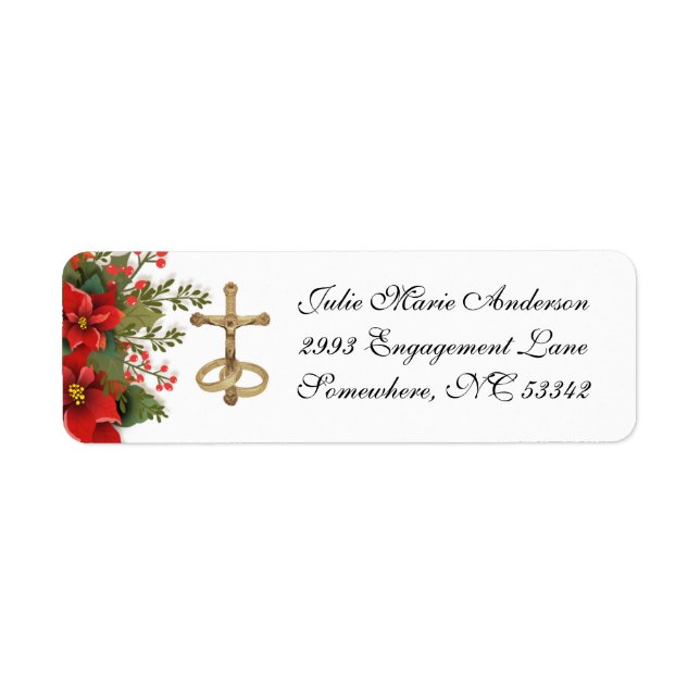 Elegant Catholic Poinsettia Wedding (Front)