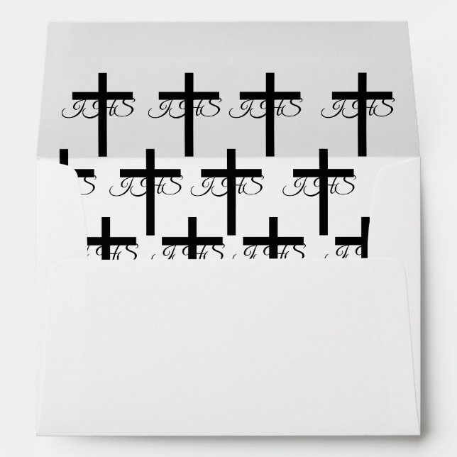 Elegant Catholic Wedding Envelope (Back (Bottom))