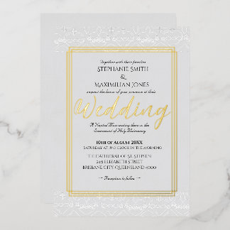 Elegant Catholic Wedding Invitation
