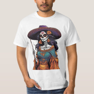Elegant Catrina - Día de los Muertos Art T-Shirt