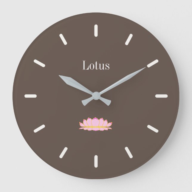 Elegant Cedar Brown Large Clock (Front)