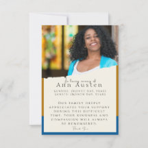 Elegant Celebration of Life Card