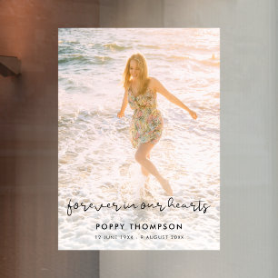 Elegant Celebration of Life   Funeral Memorial Window Cling