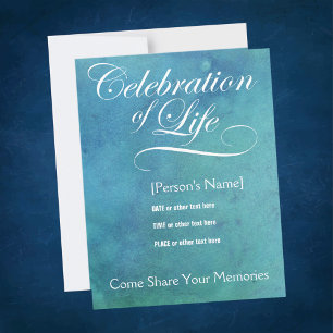 Elegant Celebration of Life Memorial Invitation